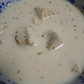 鶏むね肉の豆乳スープ(^^)